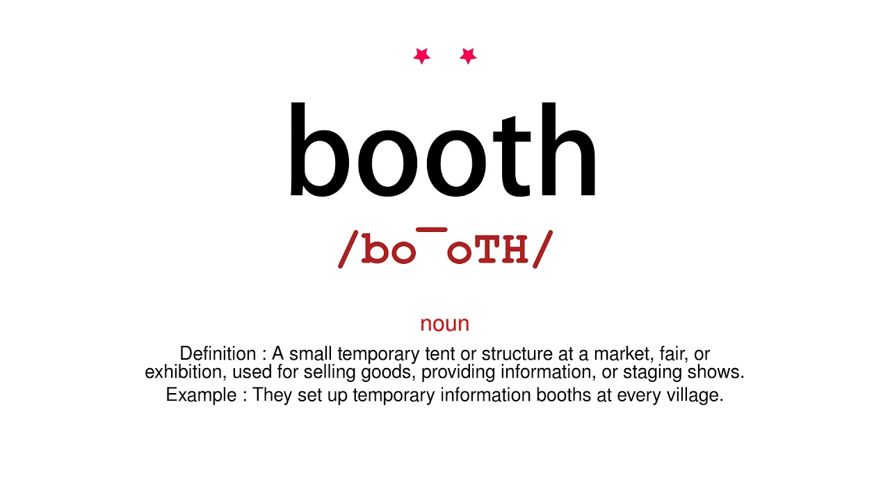 Booth  meaning of Booth 