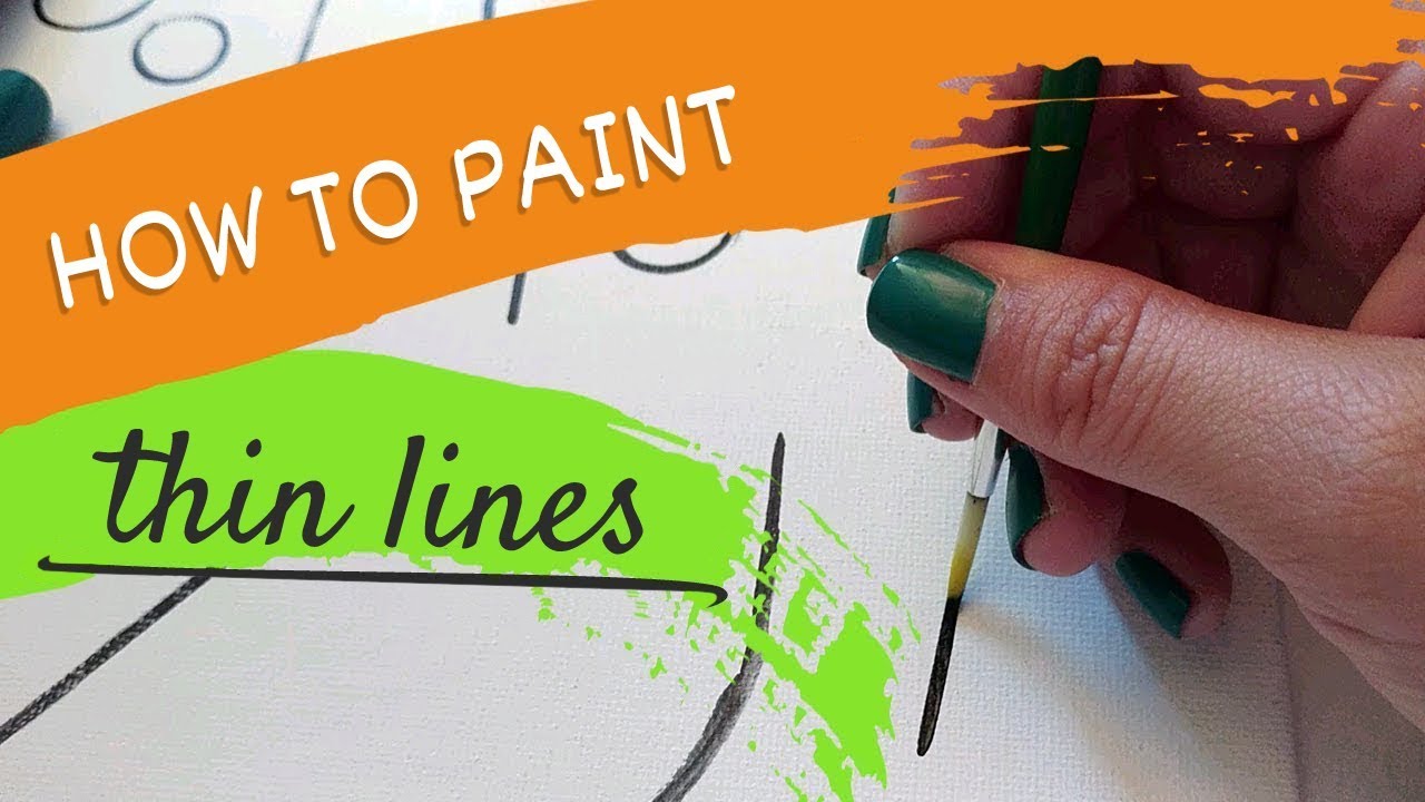 How to Paint Thin Lines in Acrylic on Canvas 