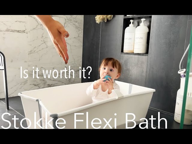 Stokke - vaschetta da bagno pieghevole Flexi Bath con Supporto Newborn -  Transparent Green