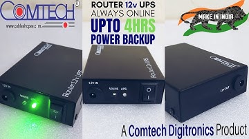 COMTECH ROUTER12V UPS POWER BACKUP FOR WI-FI ROUTER || UNBOXING || SETUP || FEATURES || UPS ROUTER
