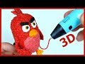 Как сделать птичку Реда из Энгри Бердз 3D ручкой. Angry Birds Movie DIY.