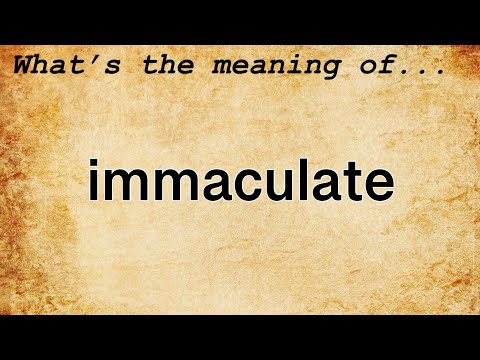 Video: Qual è la definizione di emaculate?