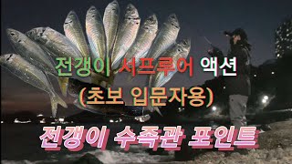 전갱이 서프루어 액션(초보 입문자용) / 전갱이 수족관 포인트