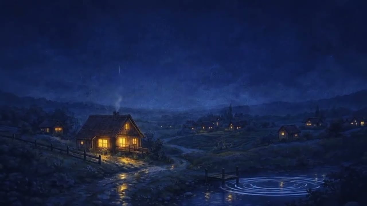 Rain whispers in the quiet valley 🌙 | Night Lofi Beats to Relax/Study/Focus