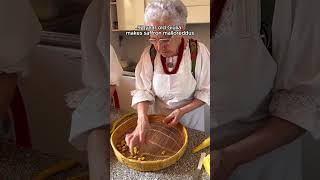 92 year old Giulia makes saffron malloreddus pasta  #shorts