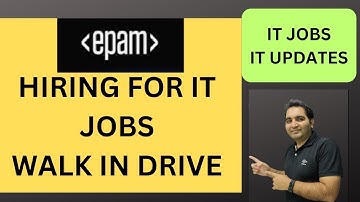 IT Jobs | EPAM Walk In Drive | QA Jobs #testingjobs #rdtechnicallearning