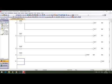 PLC Mitsubishi Fx Serise  Gx Work2 Data Reset แบบ Zone Reset and test Simulator