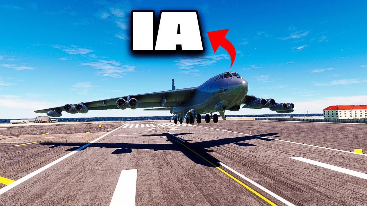 Coloquei a inteligência artificial pra pousar diferentes aviões militares