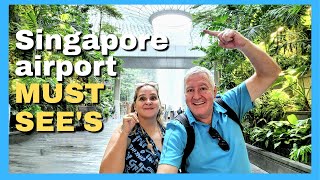 Changi Airport Singapore 🇸🇬 - Waterfalls, light shows, hidden gems and Michelin Foods