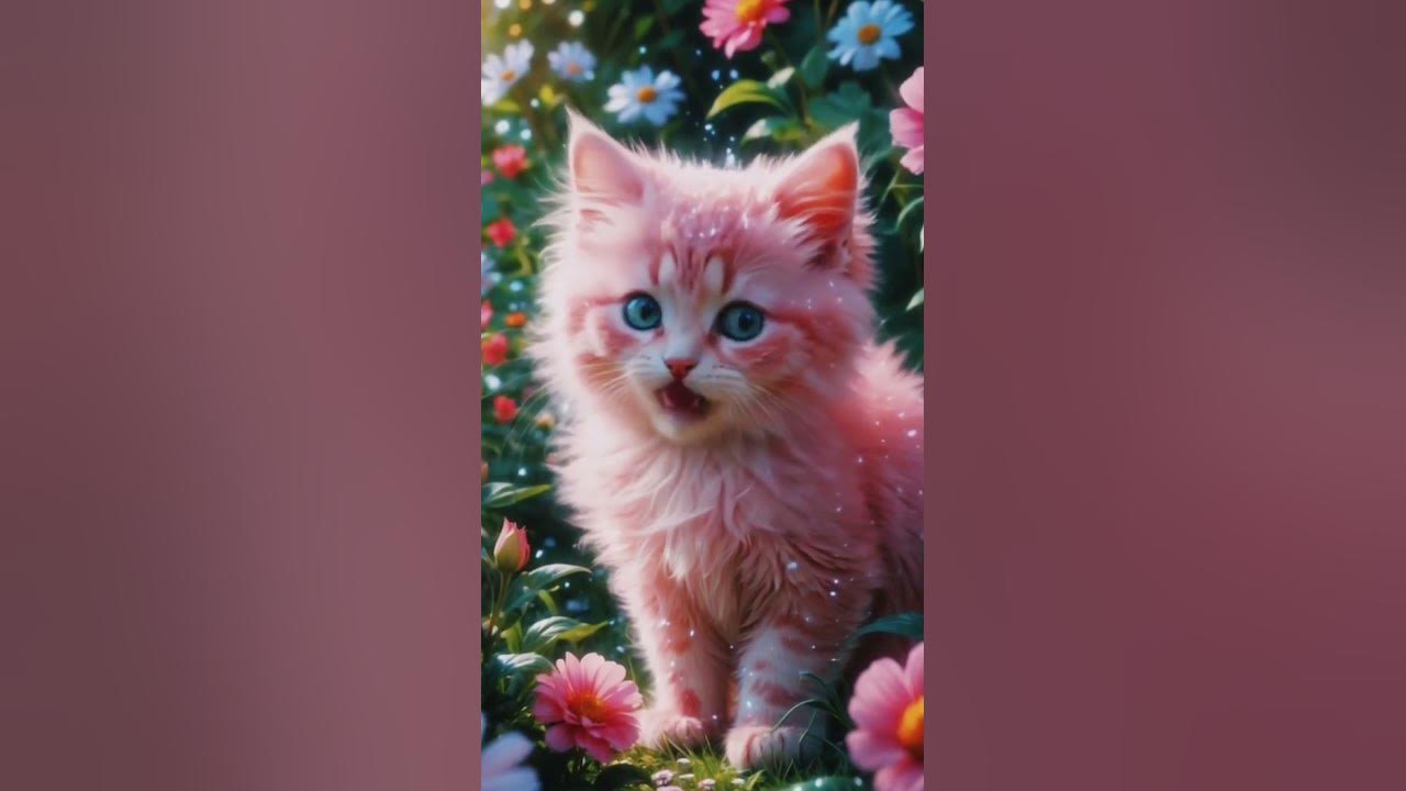 Pink Kitten Singing a Beautiful Song! 💞💞#trending #viralvideo #viralshort #youtubeshorts #ai