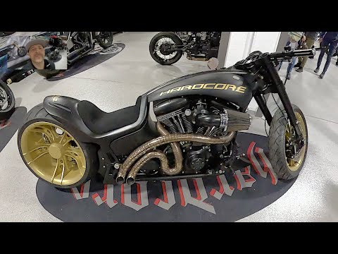 Walz Hardcore Cycles Racing custom extrem bike Harley Davidson se 110  motorcycle walkaround K1544 - YouTube
