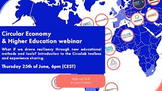 Circular Economy & Higher Education - Webinar
