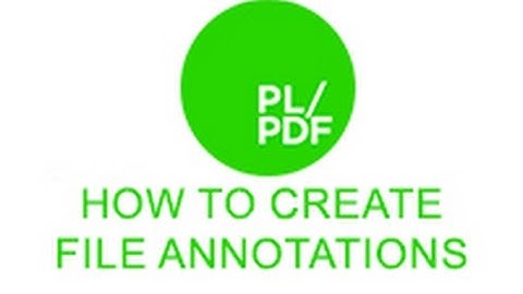 How to create file annotations with PL/PDF