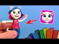 Making Cat Angela with Clay | My Talking Tom