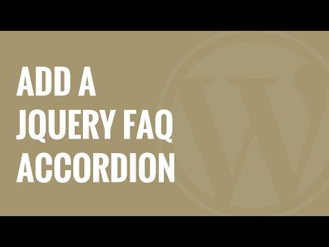 How to Add a jQuery FAQ Accordion in WordPress