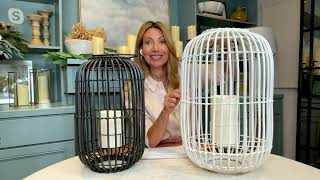 Luminara Indoor/Outdoor Flameless Woven Lantern on QVC