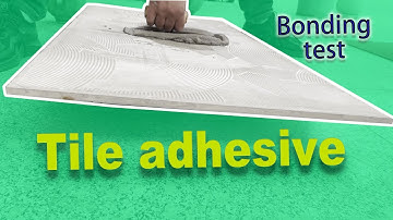 Tile adhesive mortar bonding strength test