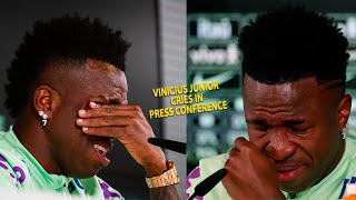 Vinicius Junior CRYING at press conference due to RACISM