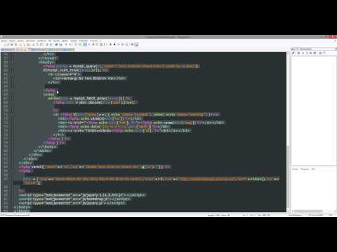Php İle Bildirim Sistemi Yapımı Ders 3   Fonksiyonların Yazımı Devam
