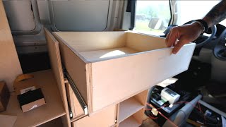 Küche im Van bauen: How to Schubladen bauen und Auszüge montieren im T5 DIY Campervan