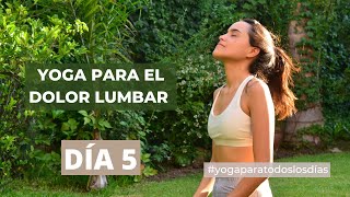 YOGA PARA TODOS LOS DÍAS | DÍA 5: RELAJACIÓN DE LA ZONA LUMBAR Y LA CADERA | 9 MINUTOS