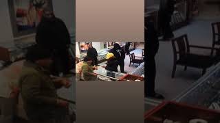 Dramatic smash-and-grab robbery at west London jewellers is caught on CCTV