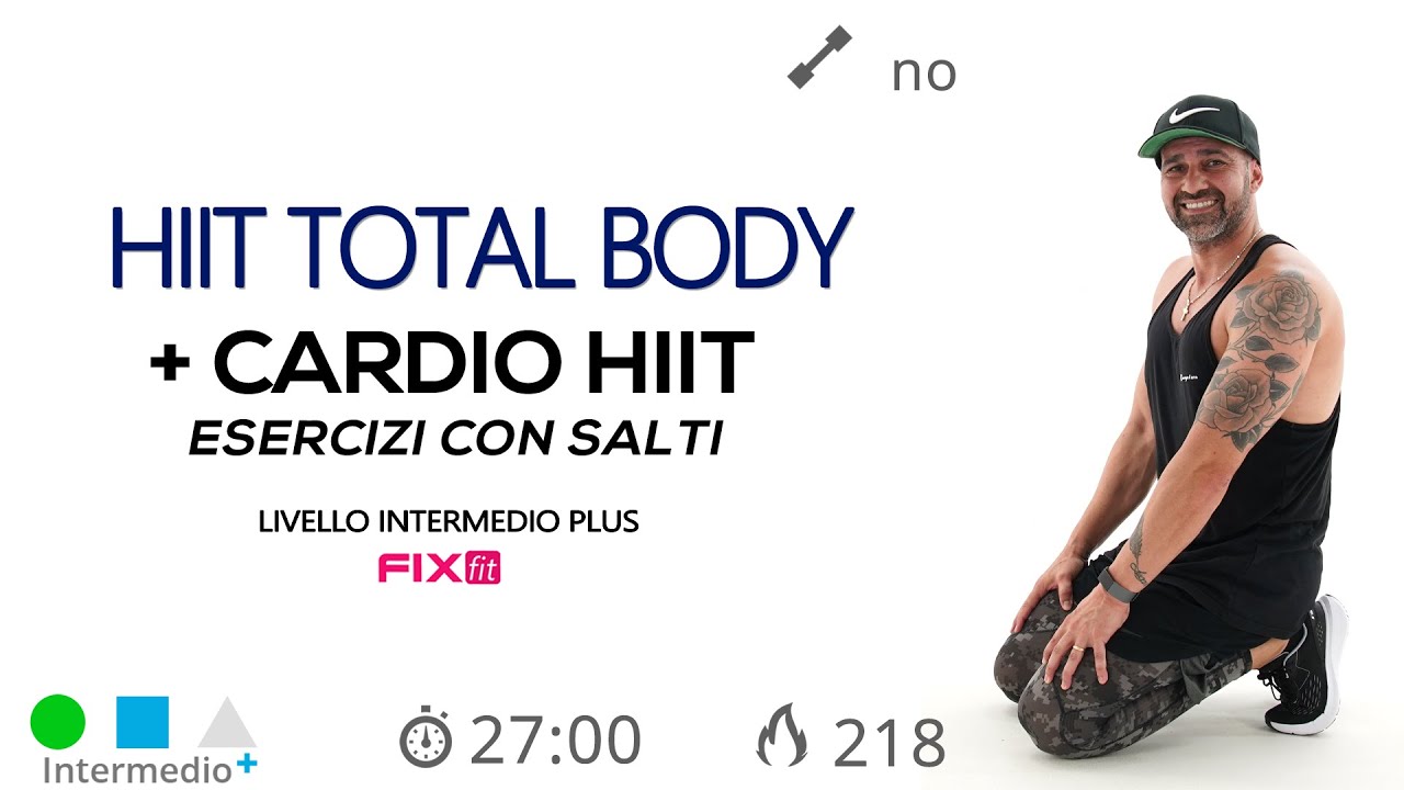Allenamento HIIT Total Body + Cardio HIIT: Esercizi Con Salti