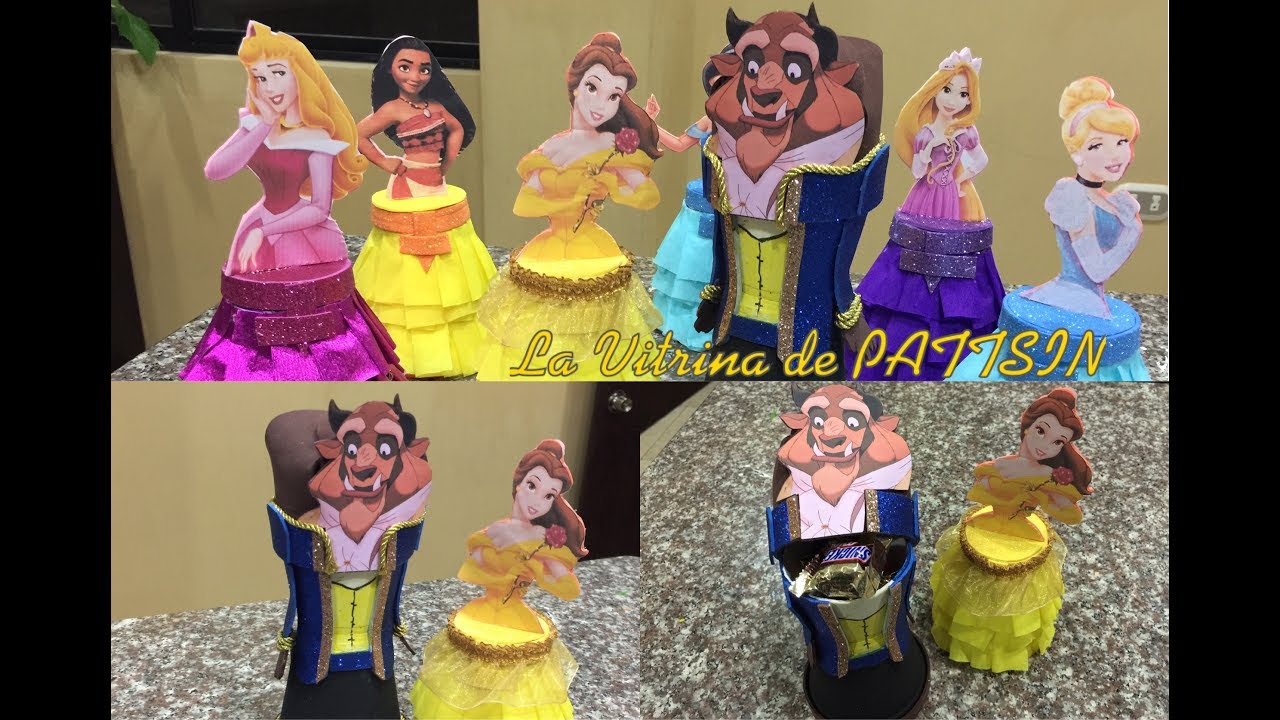 Bella y bestia dulcero, organizador, Beauty and the beast  party bag 