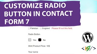 How to Customize Radio Button Background & Checked Color using CSS in Contact Form 7 WordPress