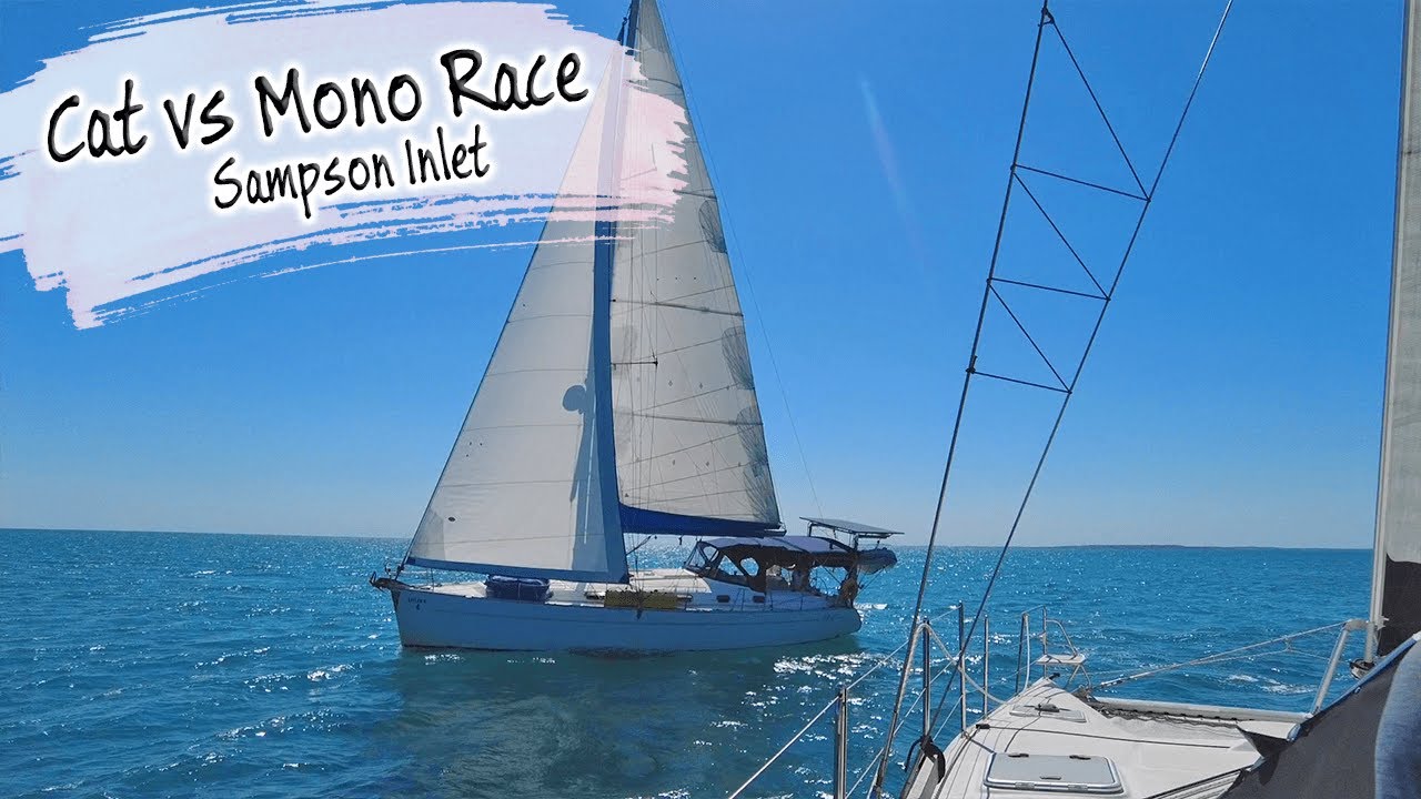 ⁣E67 - Catamaran vs Monohull, the BIG race (Camden Harbour Settlement & Sampson Inlet)