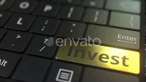Black Computer Keyboard and Gold Invest Key | Motion Graphics - Envato elements
