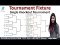 Tournament fixture  single knockout tournament  seeding  super seeding