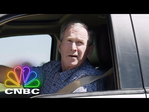 Former President George W. Bush Picks Jay Up In A 2013 Ford F150 King Ranch | Jay Leno&rsquo;s Garage