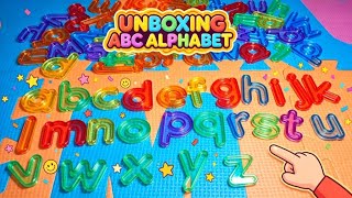TOY ASMR 🧲🎎 Satisfying Unboxing 🌈 Transparent Alphabet Letters | Make Words & Arrange A-Z