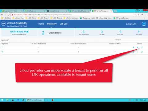VMware vCloud Availability 2.0.1 :  Service Provider Portal walkthrough