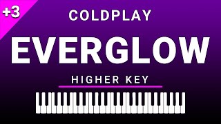 Everglow (Higher Key Piano Karaoke) Coldplay