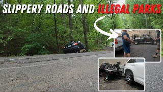 Illegal Parks And Slippery Roads