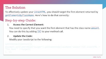 Fixing JavaScript Not Changing innerHTML Effectively
