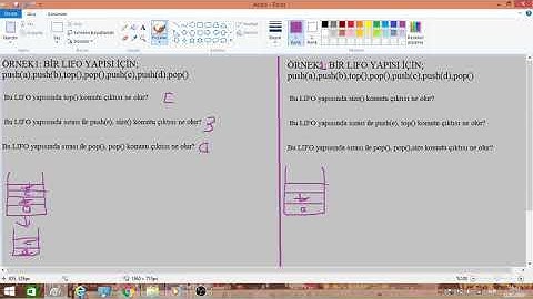 YIĞIT(STACK) VERİ YAPISI-ÖRNEK