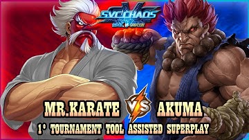 【TAS】SVC CHAOS: CAPCOM VS SNK - 2º LUTA DAS QUARTAS DE FINAL - MR.KARATE 👺 VS AKUMA 😈