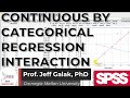 Continuous by Categorical Interaction in Linear Regression (SPSS Tutorial Video #27)