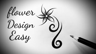 how to draw a flower design easy on paper step by step Flower drawing designs for beginners tutorial