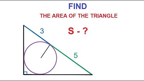 FIND THE AREA OF THE RIGHT TRIANGLE | Geometry challenge
