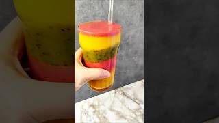 Tropical Rainbow Smoothie Layers Easy 3-Color Aesthetic Recipe