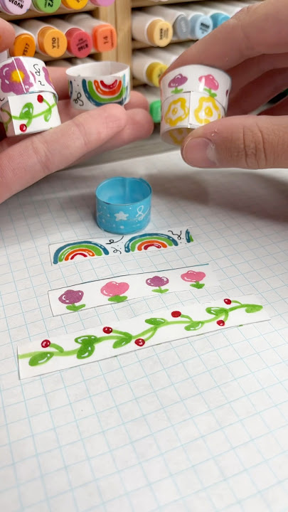 🥹Cute Diy Washi Tape!?! #diy #diycrafts #papercraft #cutecrafts #cute #crafts #craft
