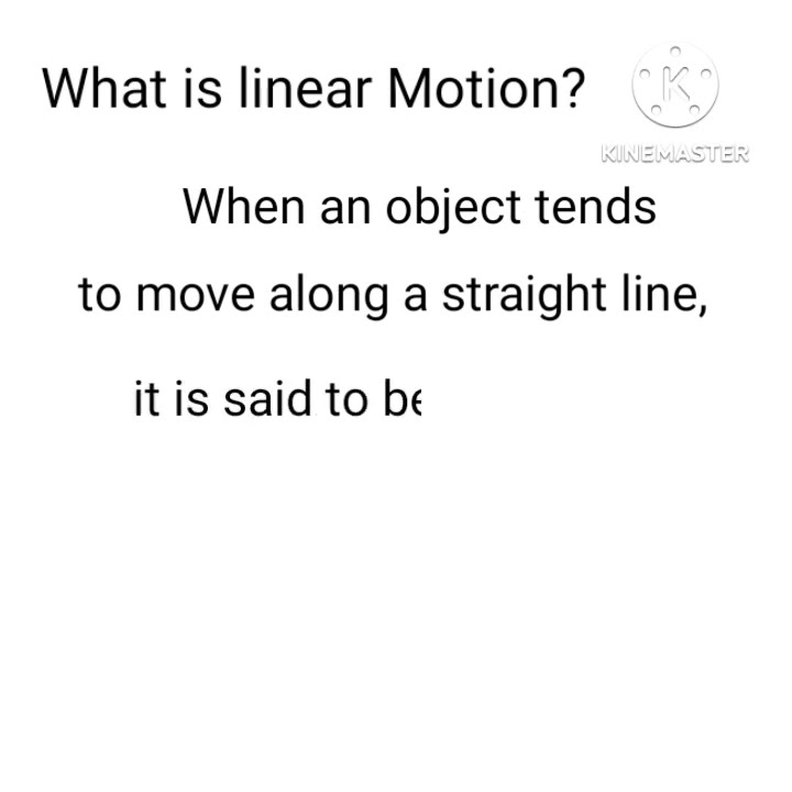 What is linear motion in physics definition of linear motion 