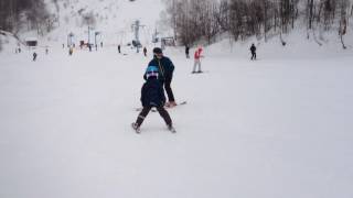 Горные лыжи. Обучение детей. Повороты на параллельных лыжах. Базовая стойка. (4 года) Горные лыжи. Обучение детей. Повороты на параллельных лыжах. Базовая стойка. (4 года)