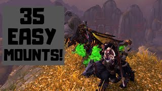 35 EASY Mounts to Get in World of Warcraft!  400 Mounts Guide Part 2