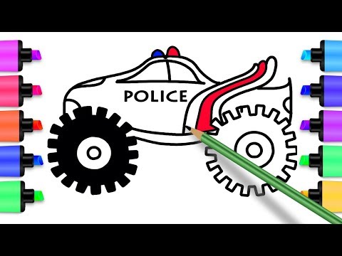 cars coloring pages  how to draw cars tractors trucks  youtube