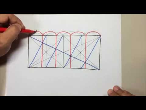 あしげの手描きスケッチパース001 四角形の分割方法その1 Subtitle How To Divide A Rectangle Part 1 Youtube